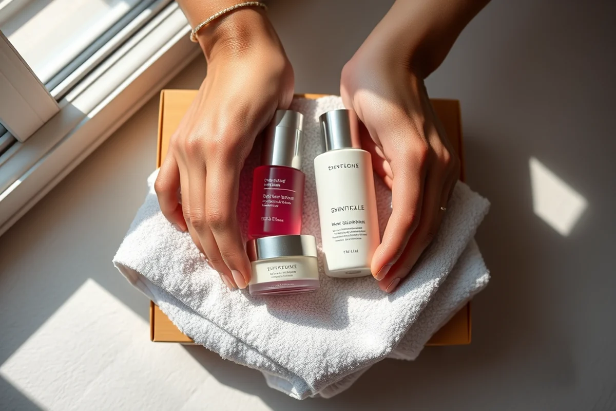 luxury skincare gift set — Luxury Skincare Gift Set (the finished result)