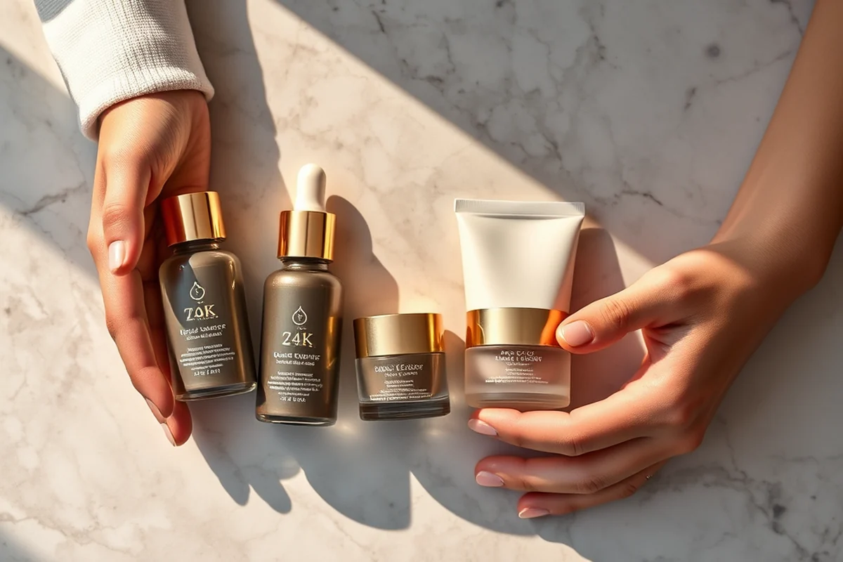 top 24k golden radiance luxury skincare gift set — Top 24K Golden Radiance Luxury Skincare Gift Set (the finished result)
